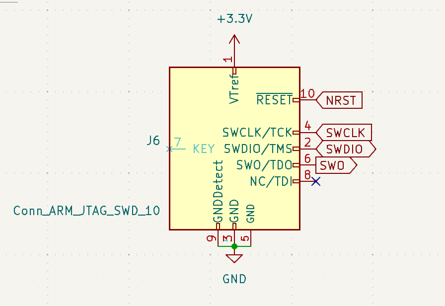 JTAG connector with resistors